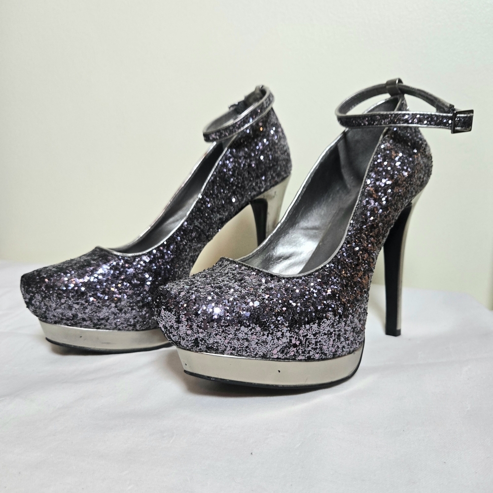 Glittery Purple Platform Heels